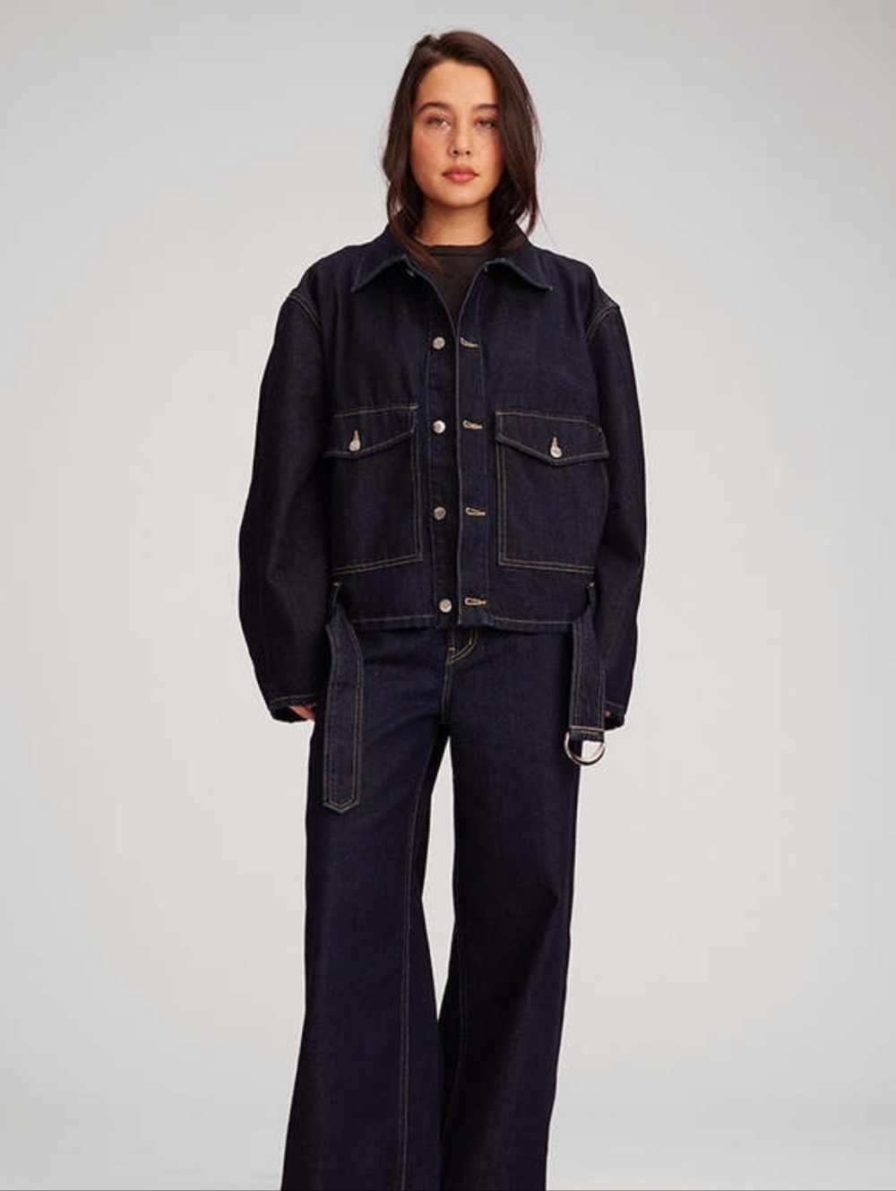 NWT Etica Late Night Nelson Trucker Belted Jacket - Size Small